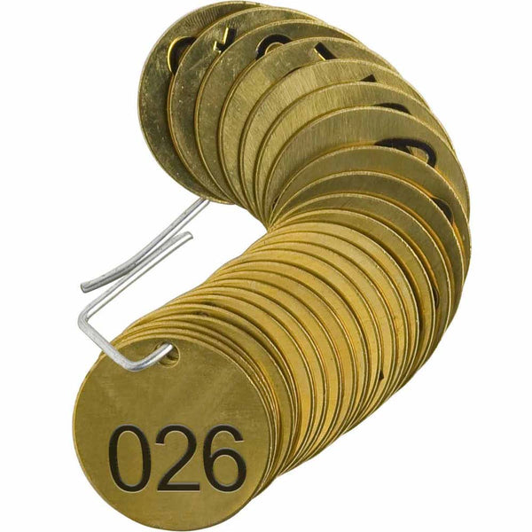 023201 - Brady Pipemarking Brass Identification Tags for Valves