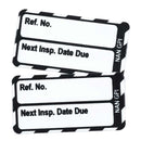 833323 - Brady Scafftag Nanotag Inserts Next Inspection Date Due Black on White 18mm x 34mm NAN-NAN-GPI-WH-20