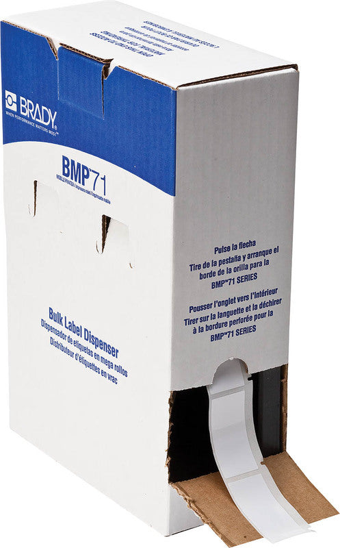 BM71-20-423 Brady BMP 71 Gloss White Polyester - 50.8 x 25.4 - Labelzone