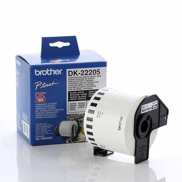 Brother DK-22205 - 62mm x 30.48m Continuous Paper Tapes - Labelzone