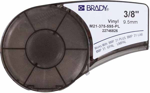 M21-375-595-PL Brady BMP21 White on Purple Vinyl Label Tape - Labelzone
