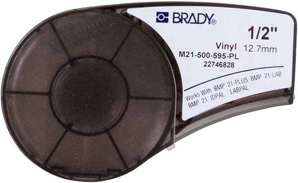 M21-500-595-PL Brady BMP21 White on Purple Vinyl Label Tape - Labelzone