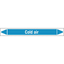 N008433 Brady White on Blue Cold air Clp Pipe Marker On Roll