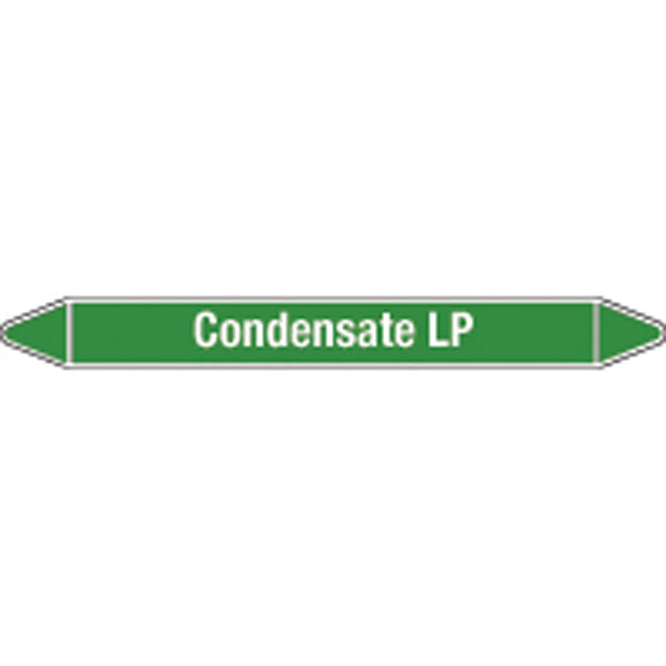 N008664 Brady White on Green Condensate LP Clp Pipe Marker On Card