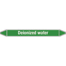 N009074 Brady White on Green Deionized water Clp Pipe Marker On Roll