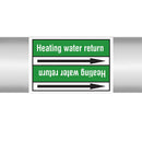 N023073 - Brady Pipe Marker On Roll Heating Water Return 100mm x 33 m