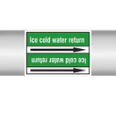 N023082 - Brady Pipe Marker On Roll Icecold Water Return 100mm x 33 m