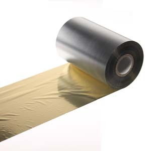 Q-R110GDG - 110mm wide - Mirrored Gold General Print Ribbon - Labelzone