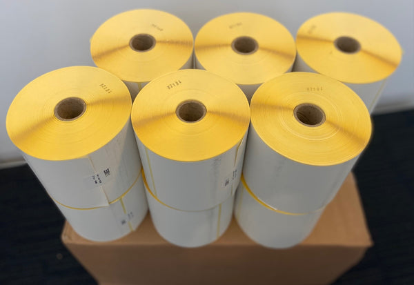 Direct Thermal 102mm x 152mm Labels - Bulk Box of 12 Rolls