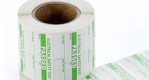 Where do you stick a PAT label?