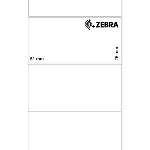 880199-025D - Zebra Z-Select 2000D Direct Thermal Paper Labels 51mm x 25mm