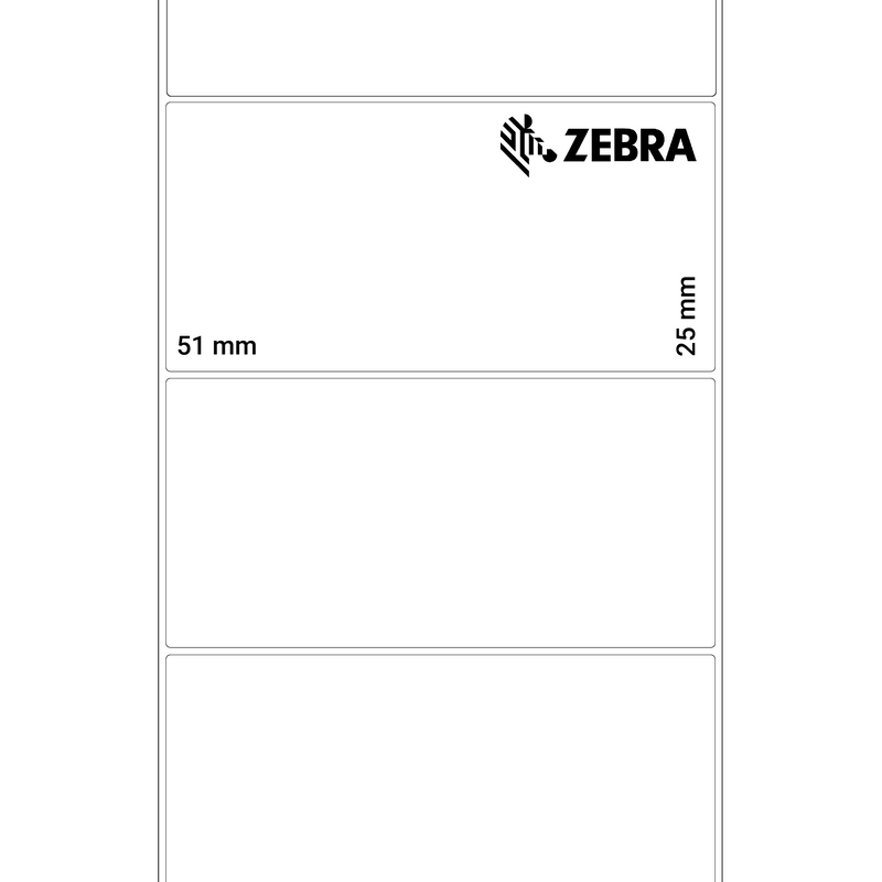 880199-025D - Zebra Z-Select 2000D Direct Thermal Paper Labels 51mm x 25mm