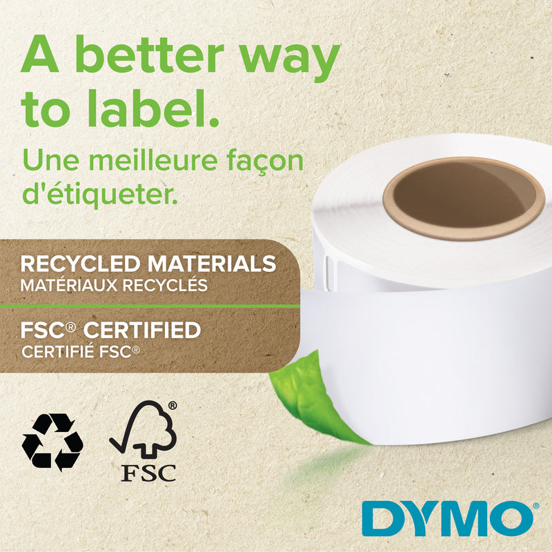 DYMO 11352 25mm x 54mm Returns Labels Tape Black On White Pack of 6