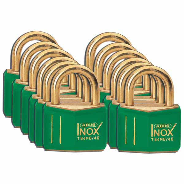 Brady 51356 Brass Padlock 43mm Green 12 Pack