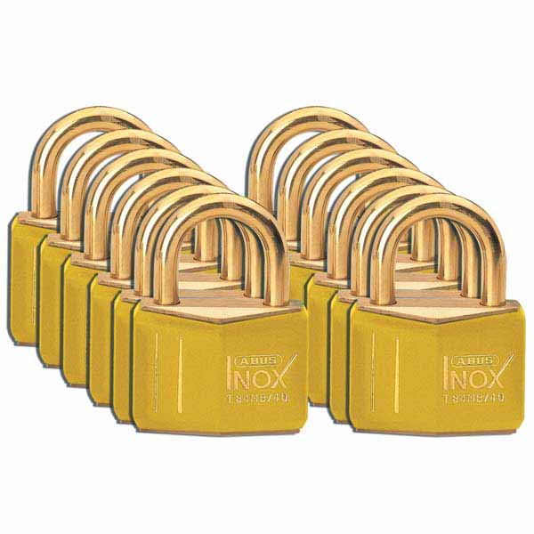 Brady 51357 Brass Padlock 43mm Yellow 12 Pack