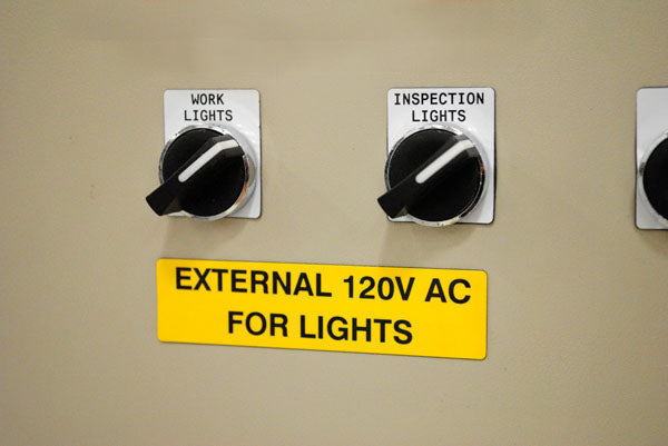 B30EP-168-593-WT - White Brady BBP33 Raised Profile Labels - Engraved Plate Substitutes - Push Button Style - Labelzone