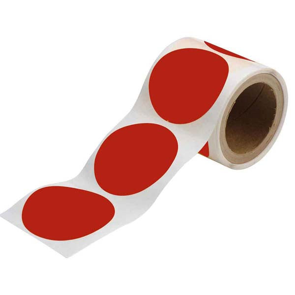 104400 Brady ToughStripe Pre-spaced Circles Red 88.90mm Dia