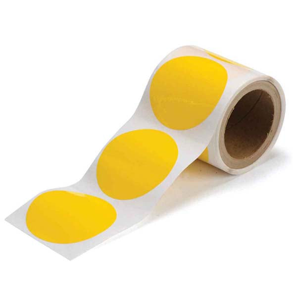 104403 Brady ToughStripe Pre-spaced Circles Yellow 88.90mm Dia