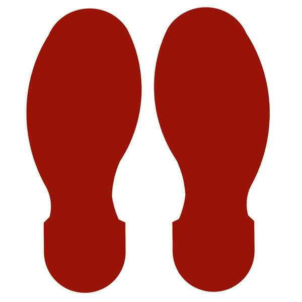104406 Brady ToughStripe Footprints in Red 88.90 mm x 254.00 mm
