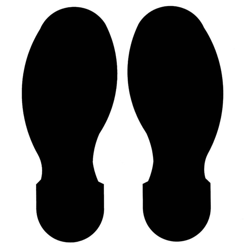 104410 Brady ToughStripe Footprints in Black 88.90 mm x 254.00 mm