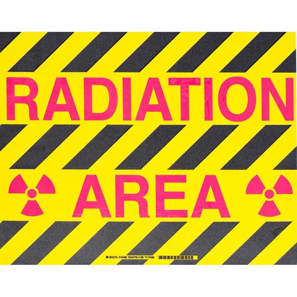 104488 Brady ToughStripe Radiation Area Floor Sign 457.20 mm x 355.60 mm