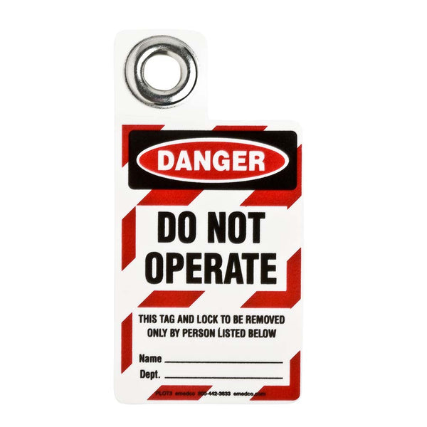 105723 - Brady Padlock Tags 76.20mm x 50.80mm