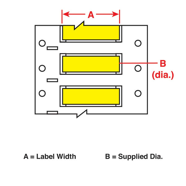 116938 - Brady LSZH-2000-2-YL Permasleeve Wire Marking Sleeves 50.80mm x 80.40mm