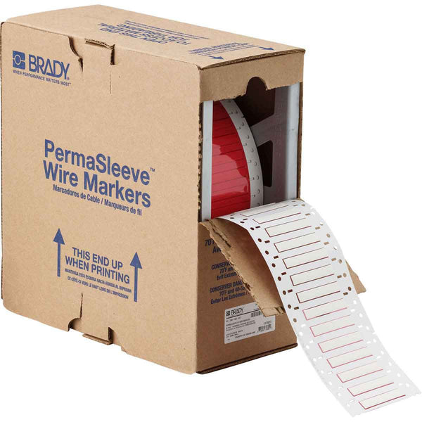Brady PermaSleeve Wire Marking Sleeves 50.80 mm x 8.50 mm - HX-187-2-WT-S