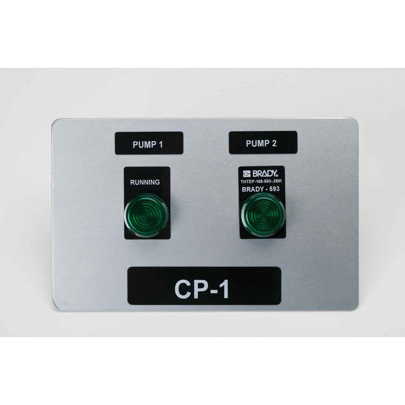 B30EP-171-593-BK - Black Brady BBP33 Raised Profile Labels - Engraved Plate Substitutes - Rectangular Style - Labelzone