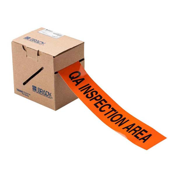 121365 Brady ToughStripe QA INSPECTION AREA FloorTape Ts-76.20-514-en-qa Insp-or-rl