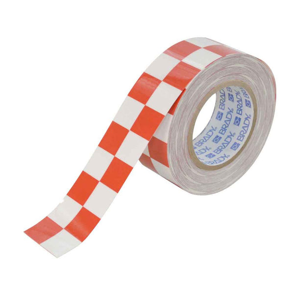 121916 Brady Checkered ToughStripe Tape Red and White 50.80 mm x 30.48 m
