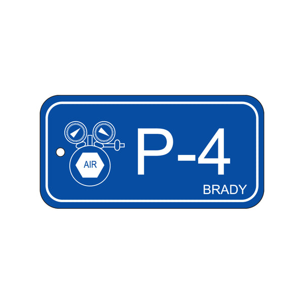 138408 Brady Energy Source Tag - Pneumatic P-4 75.00mm x 38.00mm