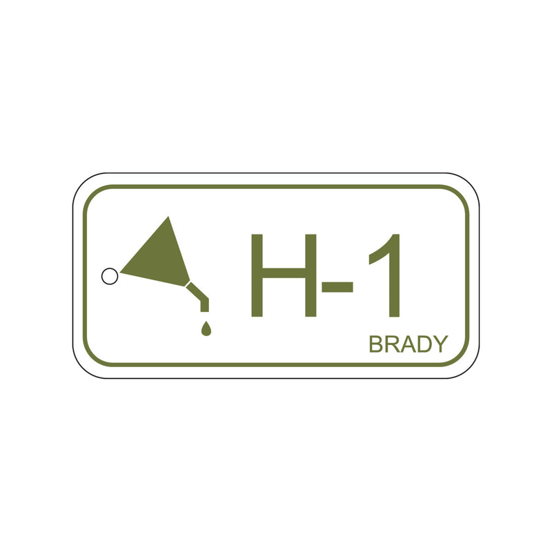 138410 Brady Energy Source Tag - Hydraulic H-1 75.00mm x 38.00mm