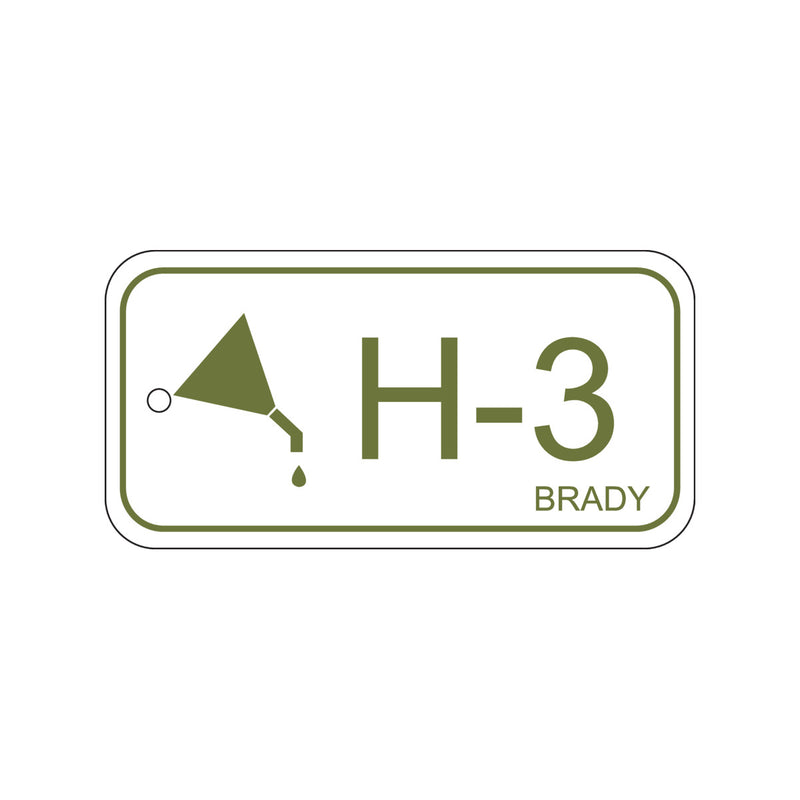 138412 Brady Energy Source Tag - Hydraulic H-3 75.00mm x 38.00mm