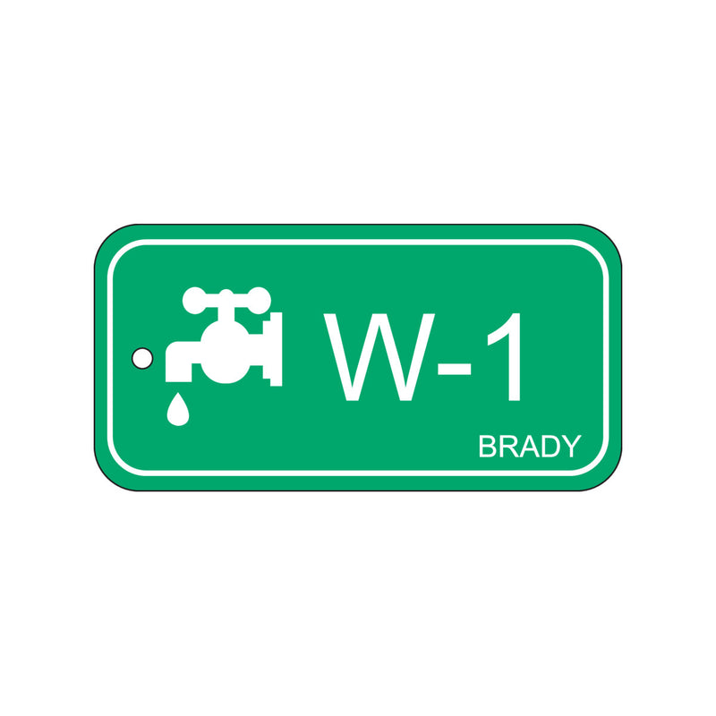 138413 Brady Energy Source Tag - Water W-1 75.00mm x 38.00mm