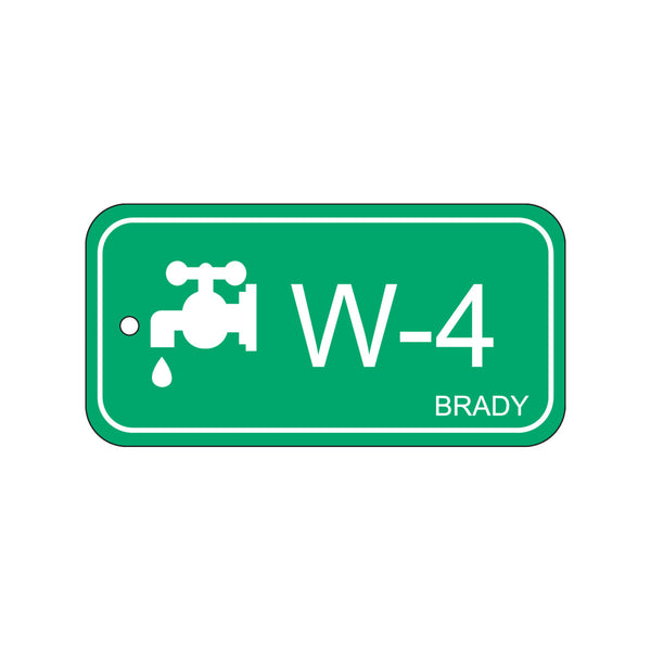 138416 Brady Energy Source Tag - Water W-4 75.00mm x 38.00mm