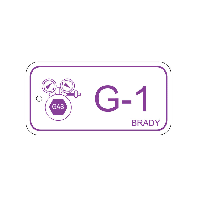 138418 Brady Energy Source Tag - Gas G-1 75.00mm x 38.00mm