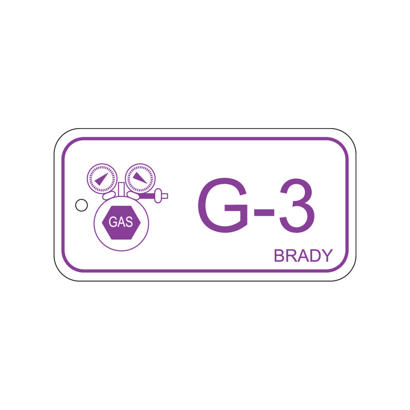 138420 Brady Energy Source Tag - Gas G-3 75.00mm x 38.00mm