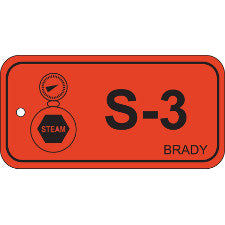 138425 Brady Energy Source Tag - Steam S-3 75.00mm x 38.00mm