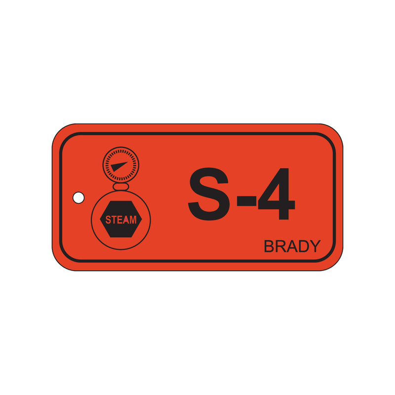 138426 Brady Energy Source Tag - Steam S-4 75.00mm x 38.00mm