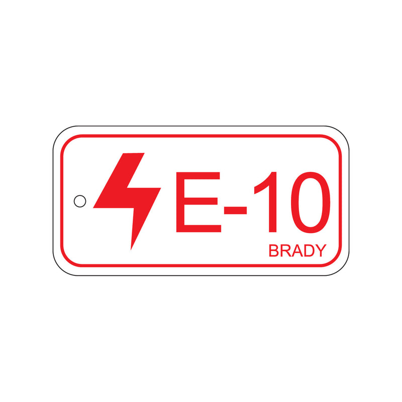 138451 Brady Energy Source Tag - Electrical E-10 75.00mm x 38.00mm 25 Pack