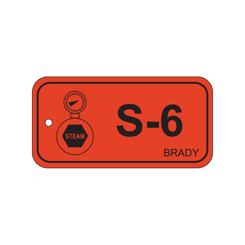 138761 Brady Energy Source Tag Steam S-6 75.00mm x 38.00mm