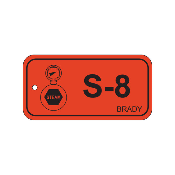 138763 Brady Energy Source Tag Steam S-8 75.00mm x 38.00mm