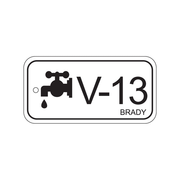 138794 Brady Energy Source Tag Valve V-13 75.00mm x 38.00mm