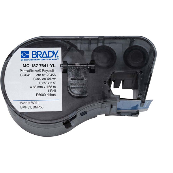 145989 Brady MC-187-7641-YL BMP51-53 Low Smoke Halogen Free Permasleeve Wire Marking Sleeves