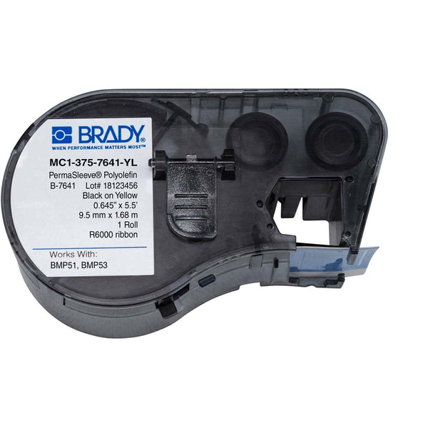 145993 Brady MC-375-7641-YL BMP51-53 Low Smoke Halogen Free Permasleeve Wire Marking Sleeves