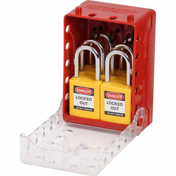 149176 Brady Ultra Compact Lock Box with 6 Yellow KD Locks