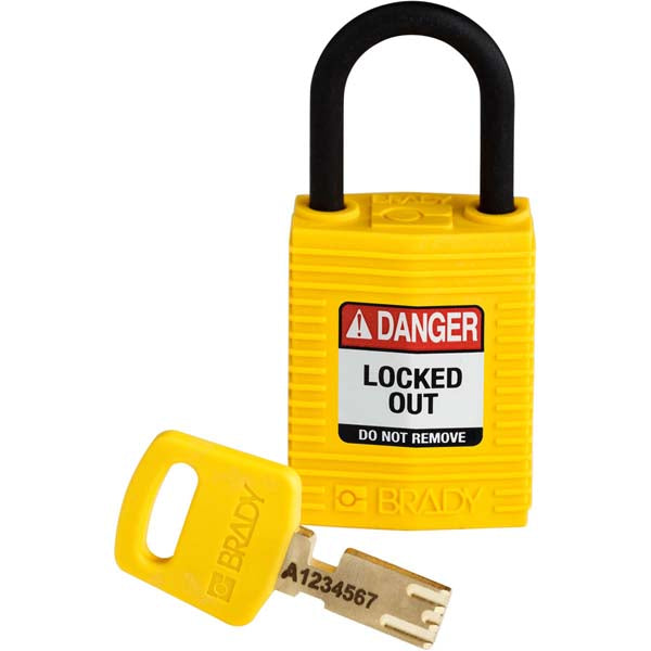 150181 Brady SafeKey Padlocks Yellow 33mm