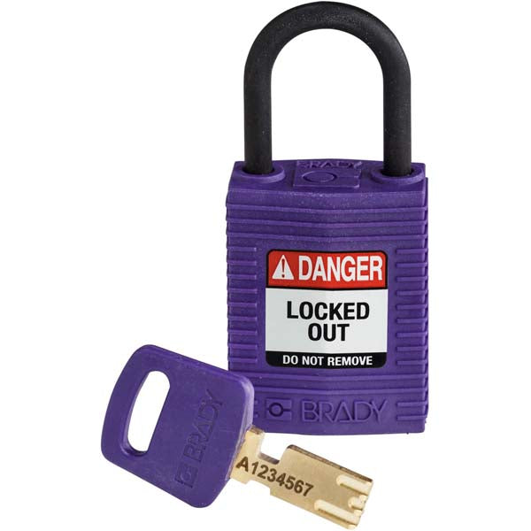 150186 Brady SafeKey Padlocks Purple 33mm