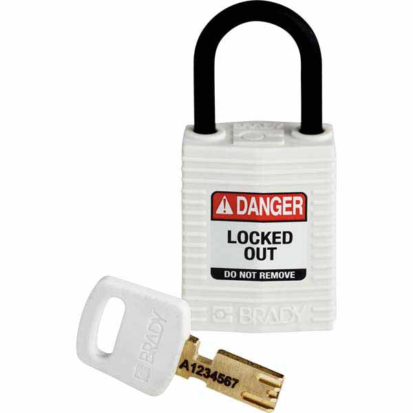 150188 Brady SafeKey Padlocks White 33mm